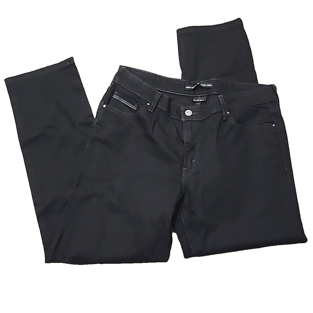 Levi's The Original Jean‎ 14 Black Embroidered Pockets Mid Rise Straight